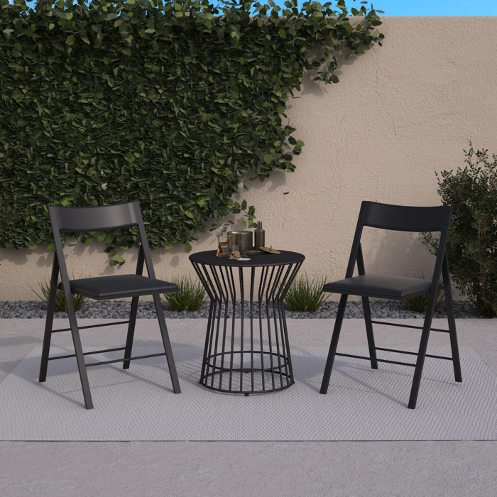 COSCO Modern Slim Line Vinyl Padded Folding Chairs & Reviews Wayfair